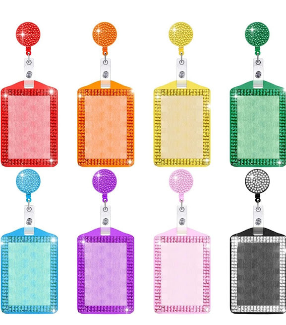 Rhinestone Badge Holder